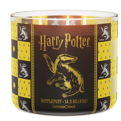 Hufflepuff 3-Wick Harry Potter Candle
