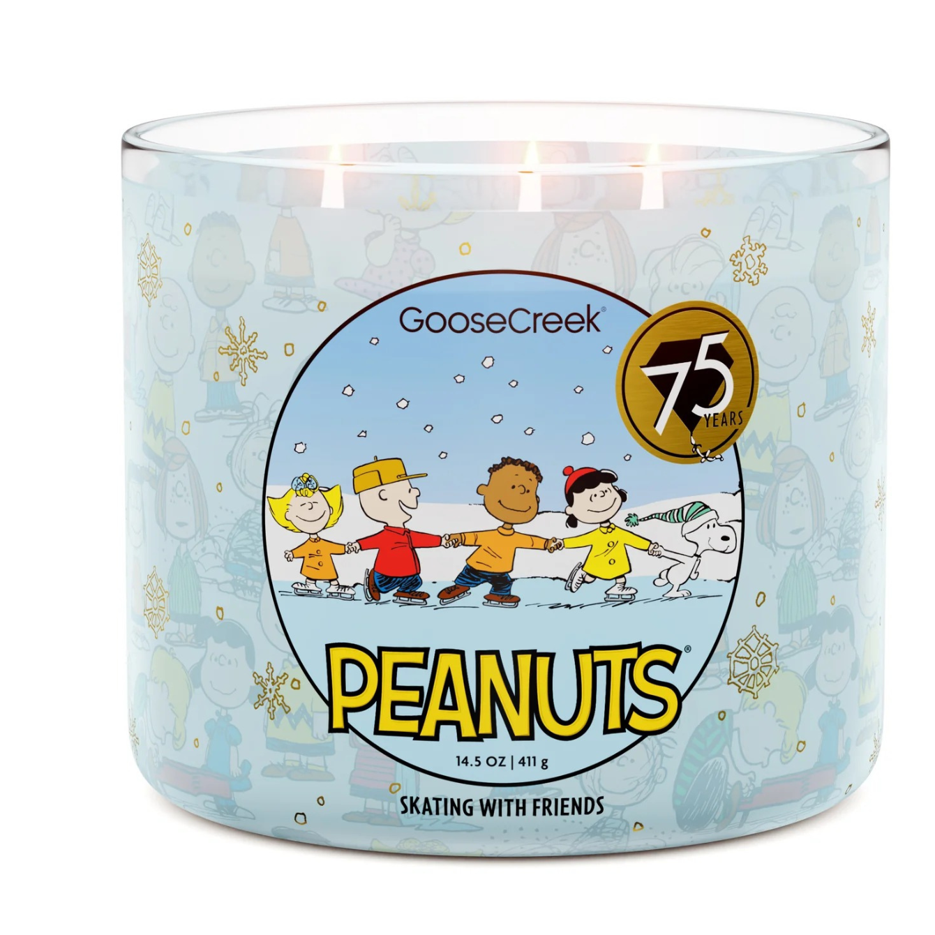 Skating With Friends 3-Wick Peanuts Candle
