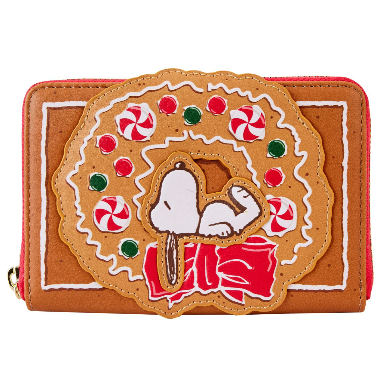 Loungefly Peanuts Snoopy Gingerbread House Wreath Wallet