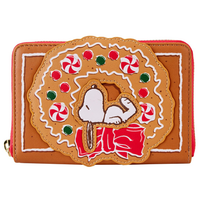 Loungefly Peanuts Snoopy Gingerbread House Wreath Wallet