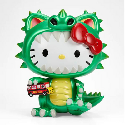 Hello Kitty Cosplay Kaiju (Metallic Green) 8" Vinyl Art Figure