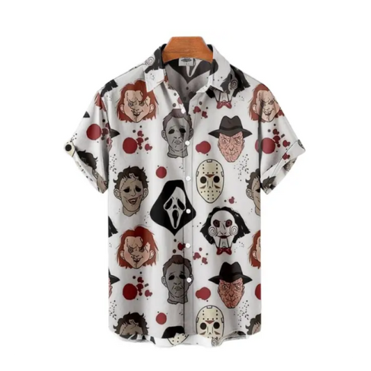 Horror Chibi Faces 3D Print Shirt