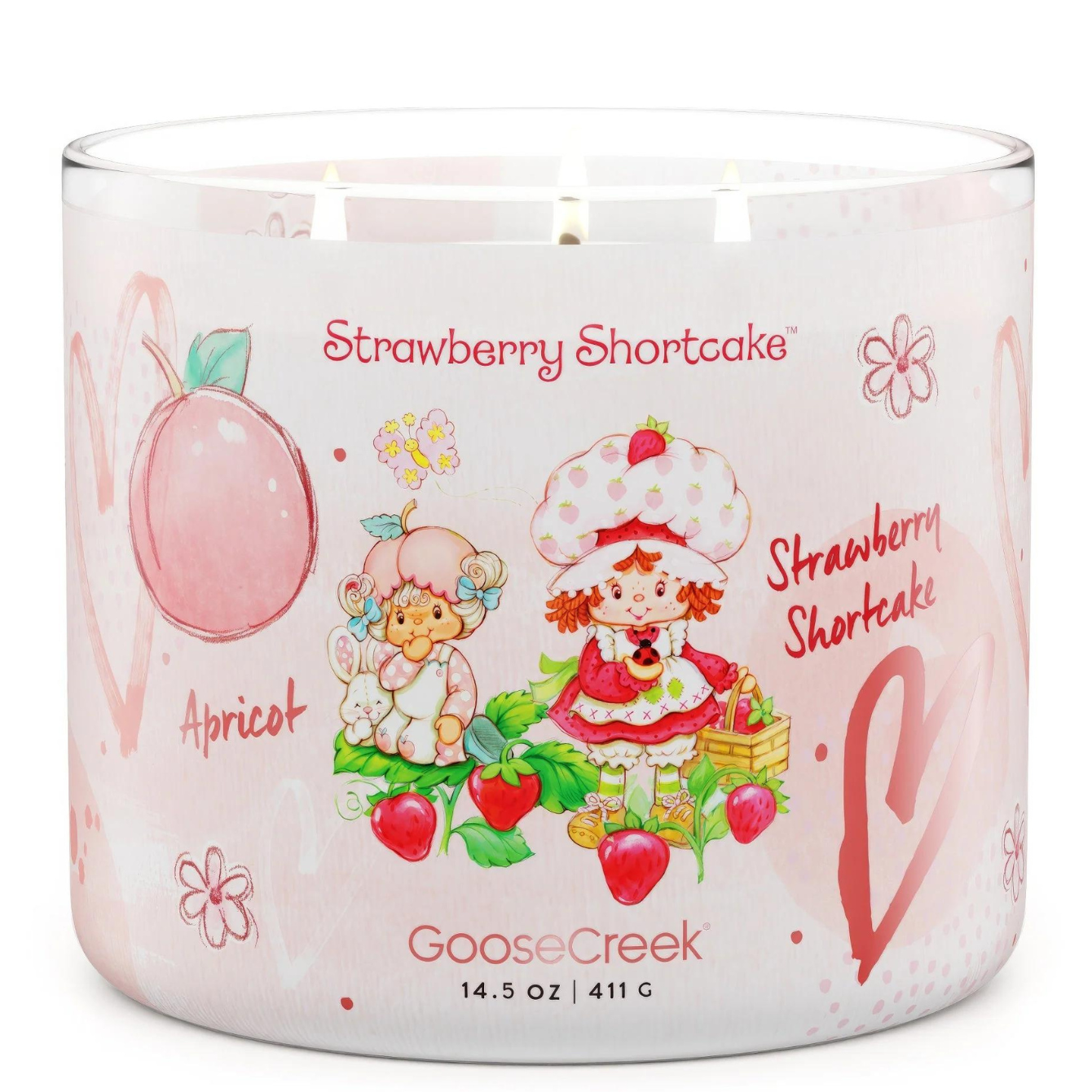 APRICOT STRAWBERRY SHORTCAKE 3-WICK CANDLE