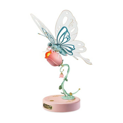 ROKR Butterfly DIY Mechanical 3D Puzzle PINK