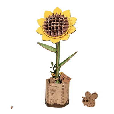 Rowood DIY Wooden Flower SUNFLOWER 3D Wooden Puzzle