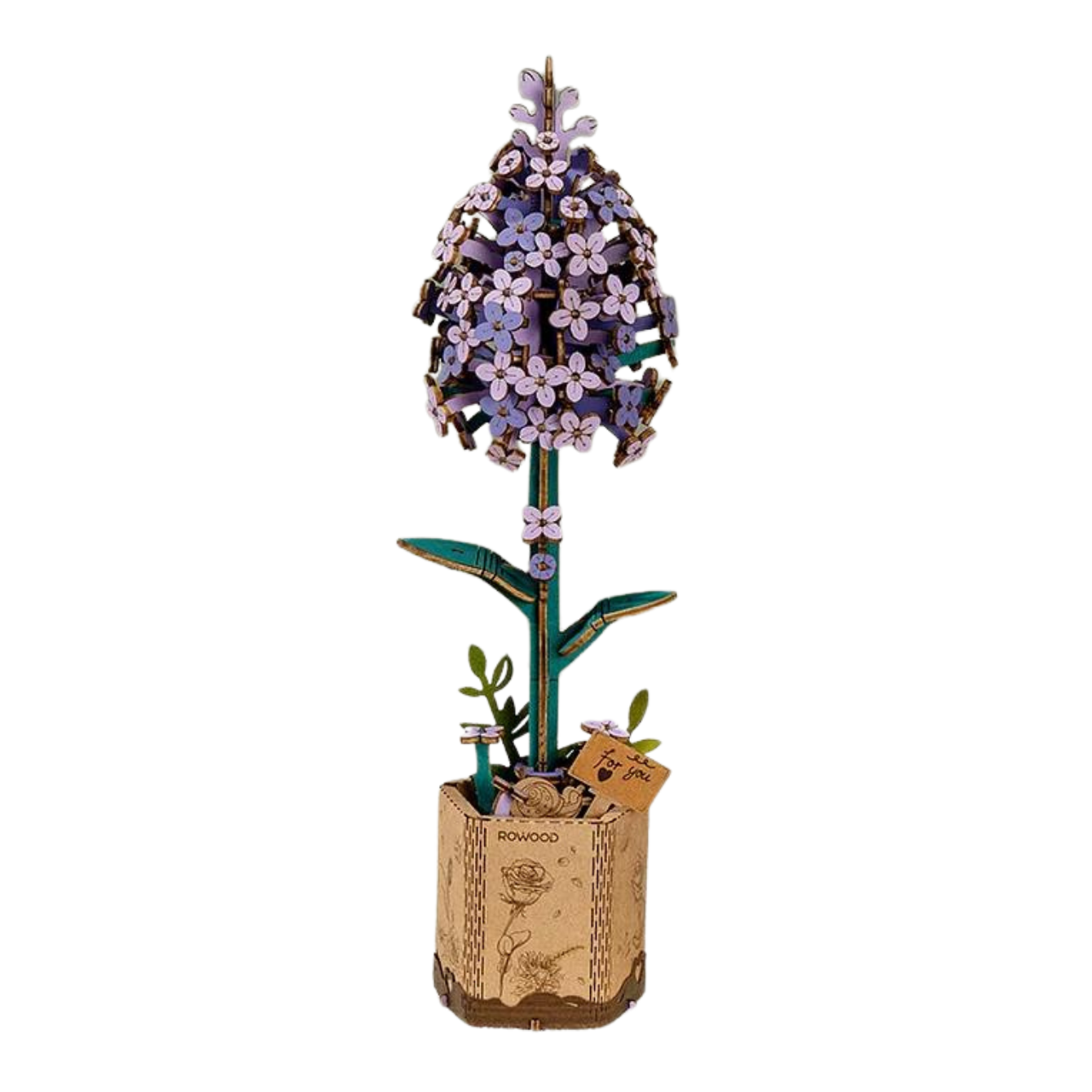 Rowood DIY Wooden Flower LILAC 3D Wooden Puzzle