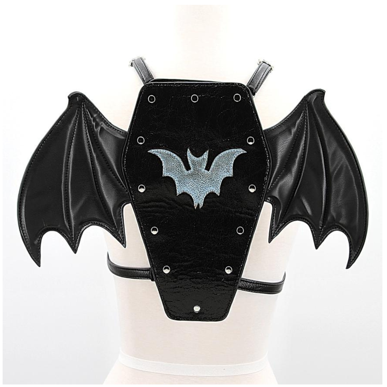 Bat Coffin Backpack in Vinyl