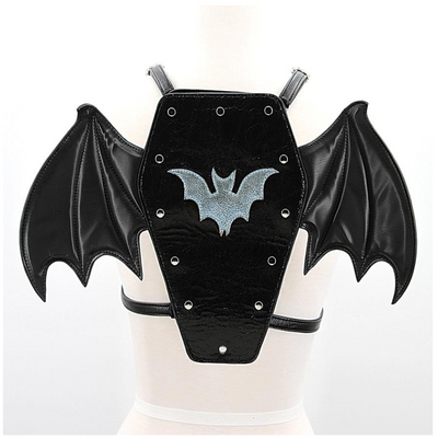 Bat Coffin Backpack in Vinyl