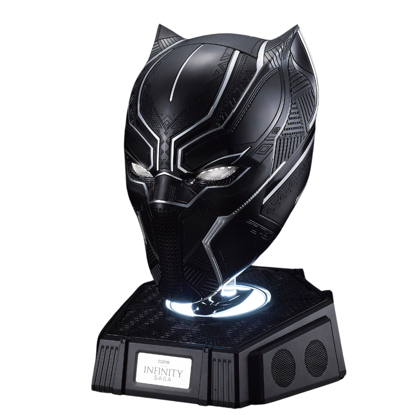 PRE-ORDER 1:1 Collectible Wearable Black Panther Helmet w/Eye Lights Touch Control System Wearable Black Panther Helmet w/Bluetooth Speaker