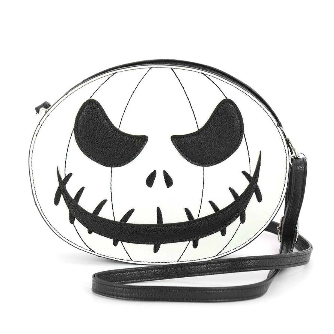 Glow in the Dark White Jack O Lantern Shoulder Bag