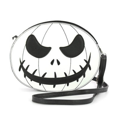 Glow in the Dark White Jack O Lantern Shoulder Bag