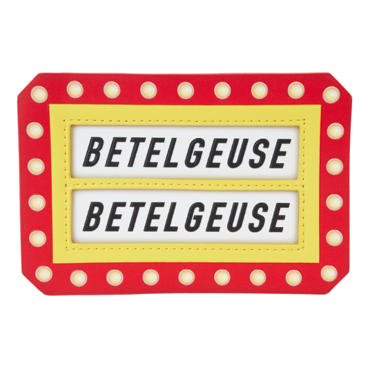 Beetlejuice Here Lies Betelgeuse Marquee Glow Large Card Holder