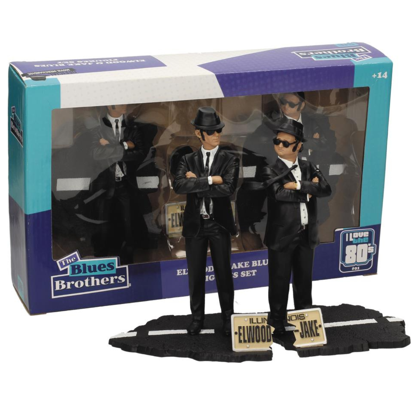 The Blues Brothers Movie Icons Jake & Elwood Blues Figurine Set