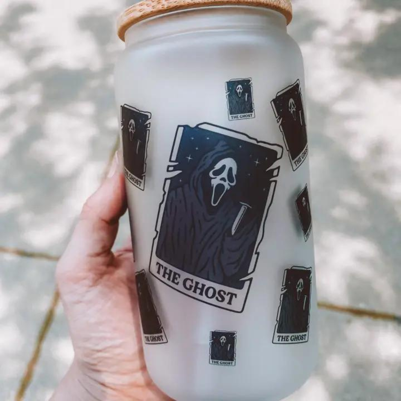 The Ghost Tarot Frosted Glass Tumbler