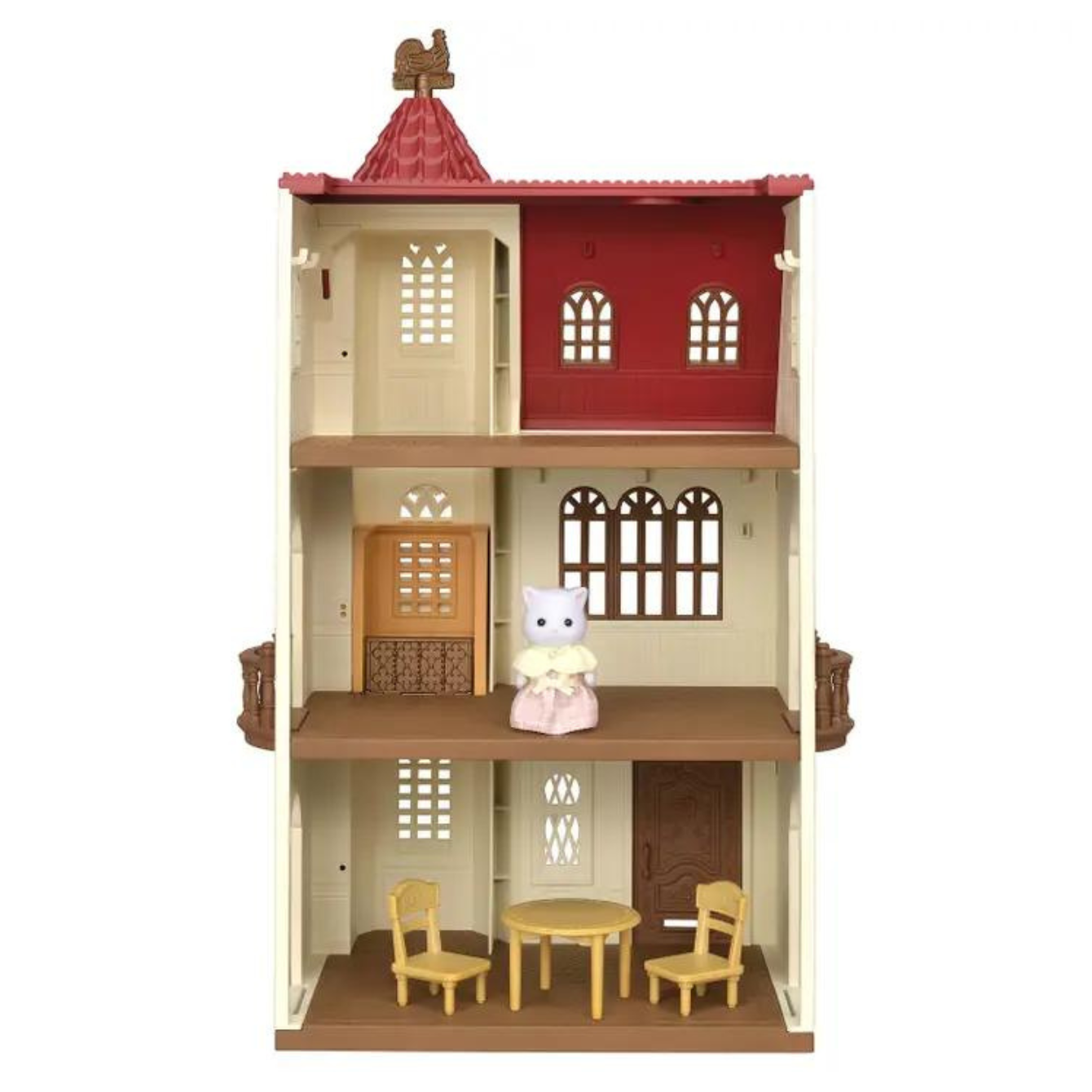 Calico Critters 3 Story Red Roof Tower Home