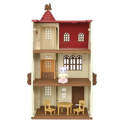 Calico Critters 3 Story Red Roof Tower Home