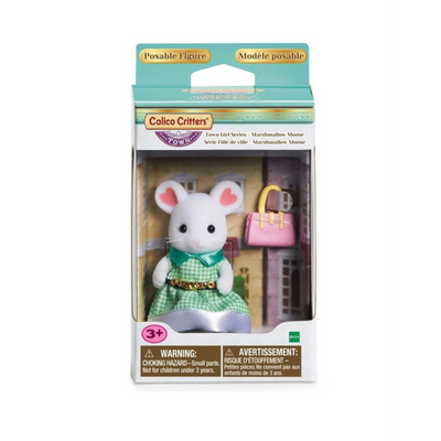 Calico Critters Stephanie Marshmallow Mouse in Satin Dress