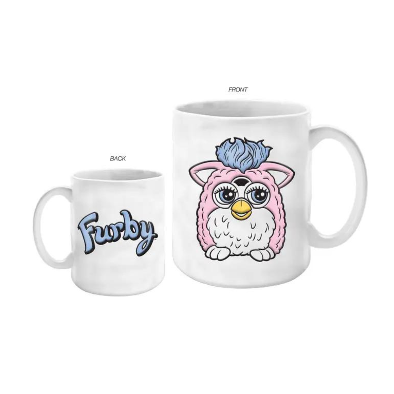 Furby Wax Resist 17.5oz Ceramic Pottery Mug