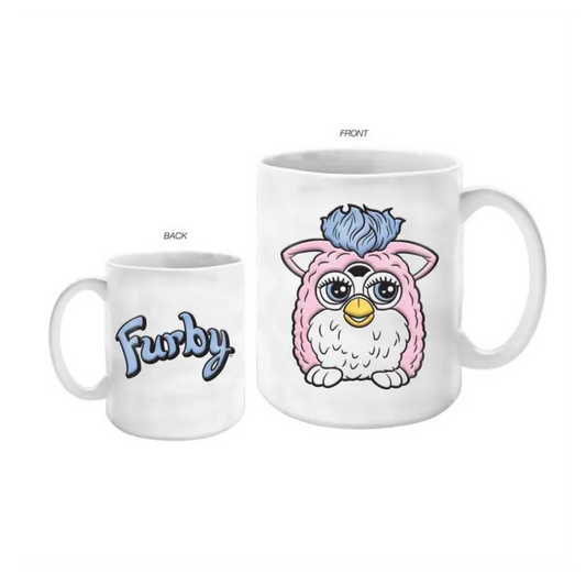 Furby Wax Resist 17.5oz Ceramic Pottery Mug
