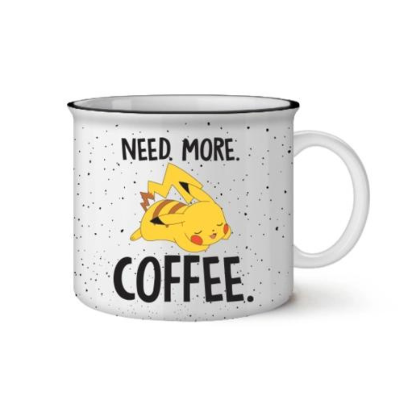 Pokemon Pikachu Need More Coffee 20oz Ceramic Camper Mug