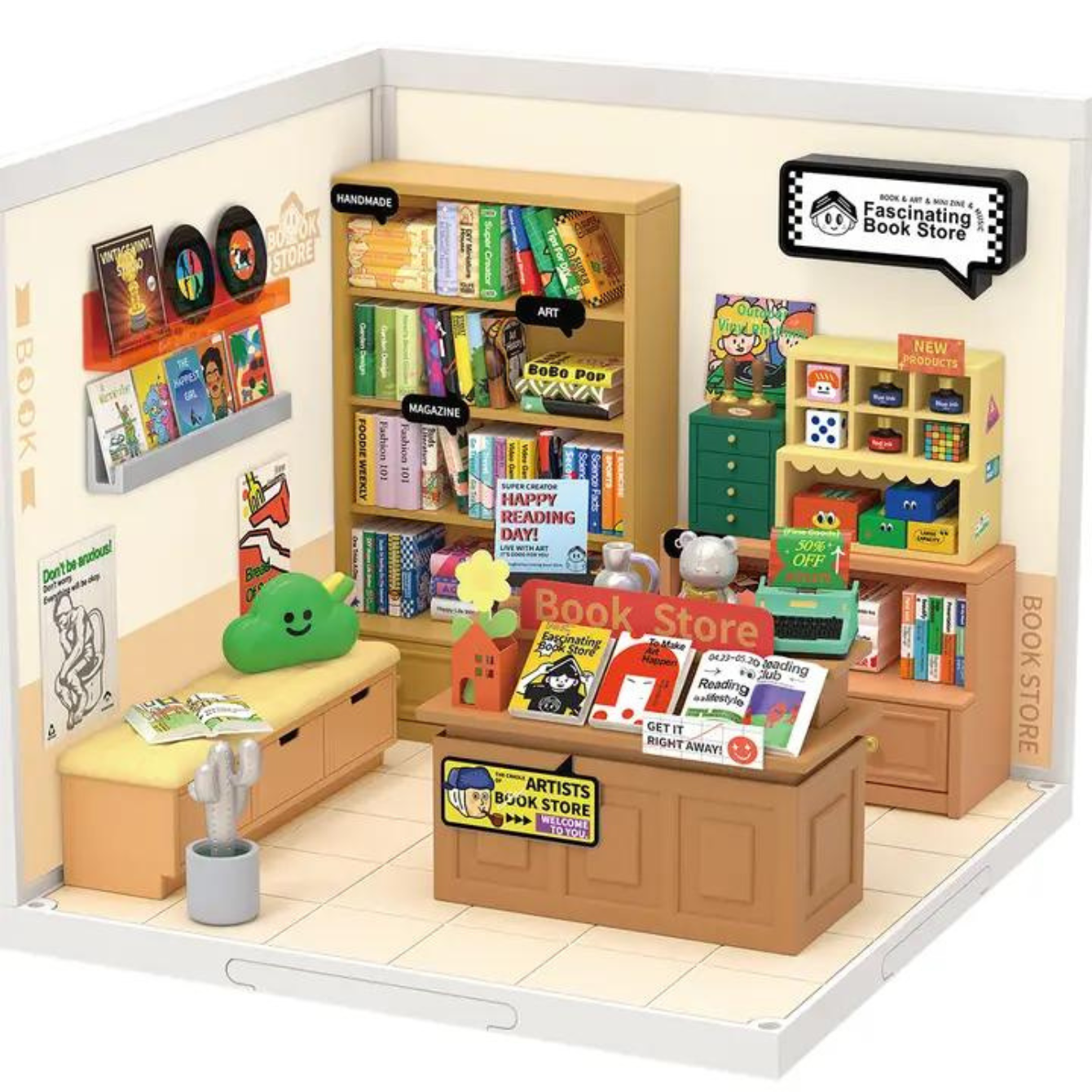 Rolife Diy Miniature House Fascinating Book Store