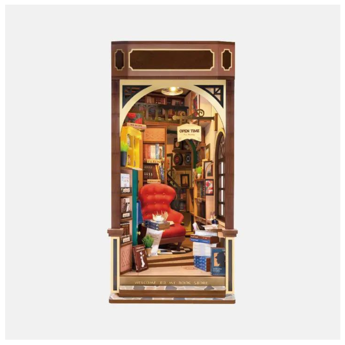 Bookstore Robotime Rolife Diy Kit Book Nook 3D Puzzles