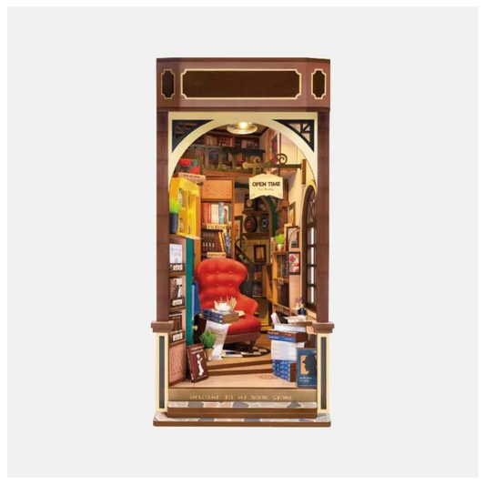 Bookstore Robotime Rolife Diy Kit Book Nook 3D Puzzles