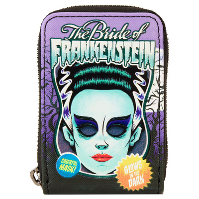 Loungefly Universal Monsters Bride of Frankenstein Neon Mask Wallet