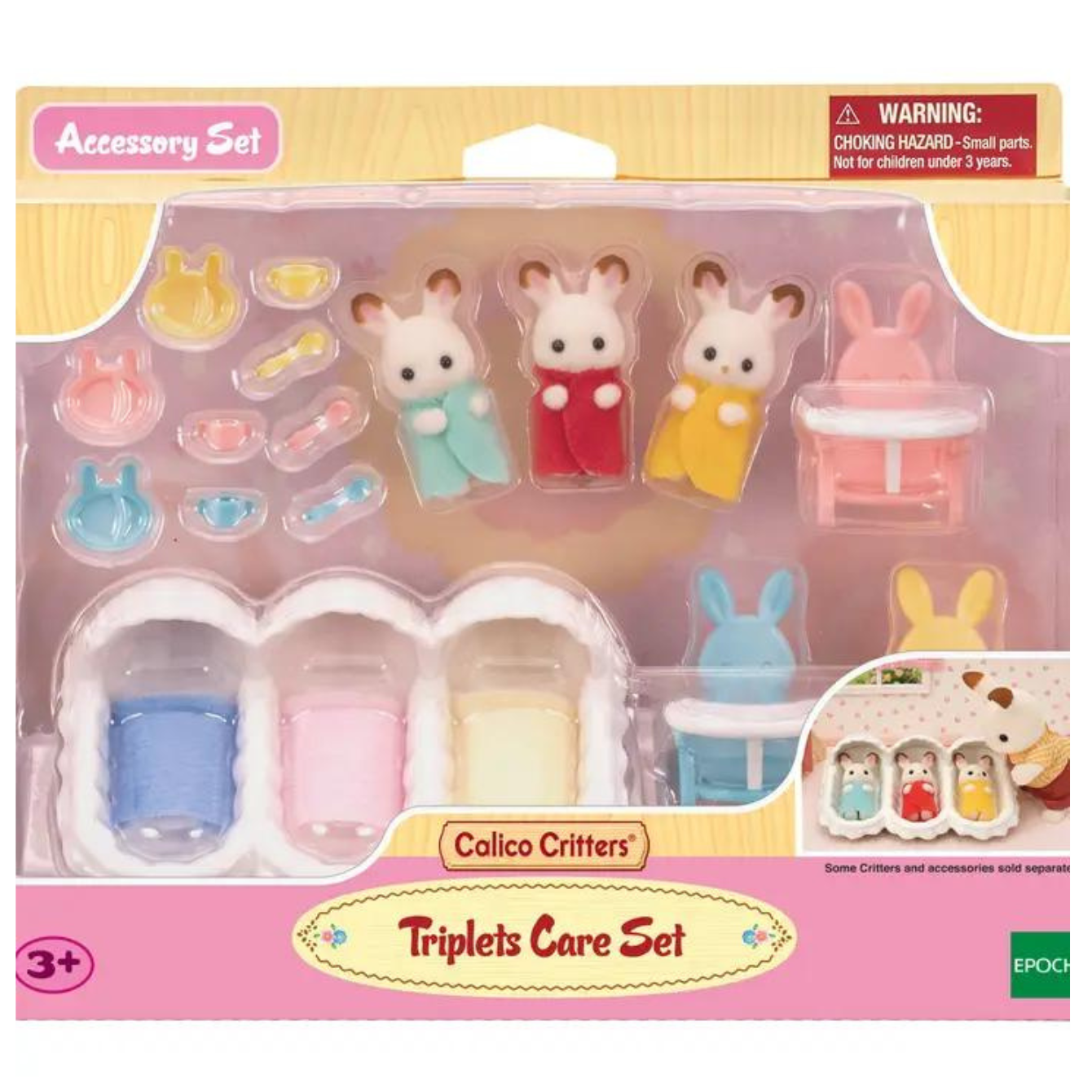 Calico Critters Triplets Care Set