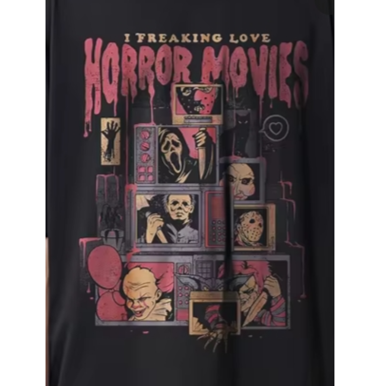 I Freaking Love Horror Movies Unisex Tshirt