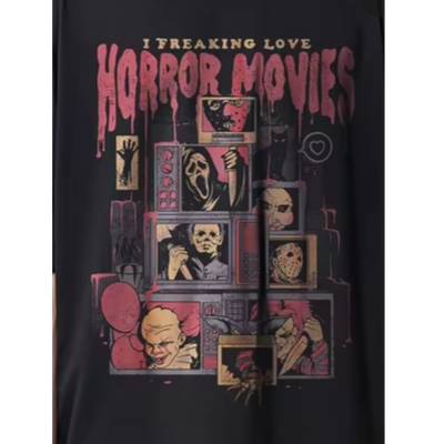 I Freaking Love Horror Movies Unisex Tshirt