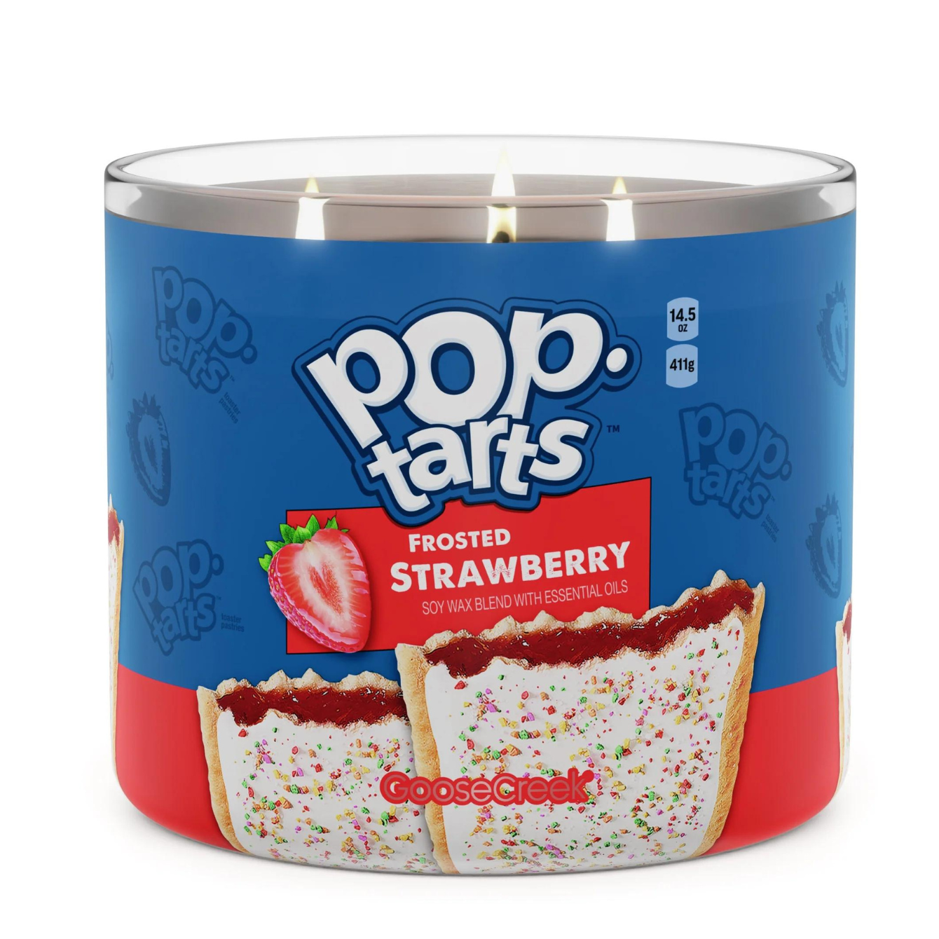 Frosted Strawberry Pop-Tart Large 3-Wick Candle