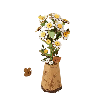 Chamomile Rowood Diy Wooden Flower Bouquet 3D Wooden