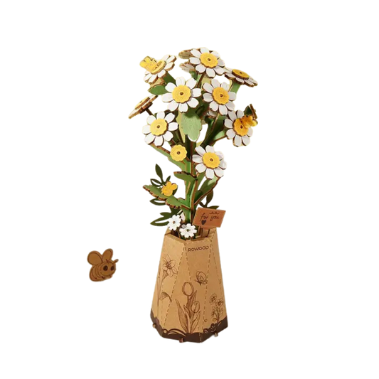 Chamomile Rowood Diy Wooden Flower Bouquet 3D Wooden