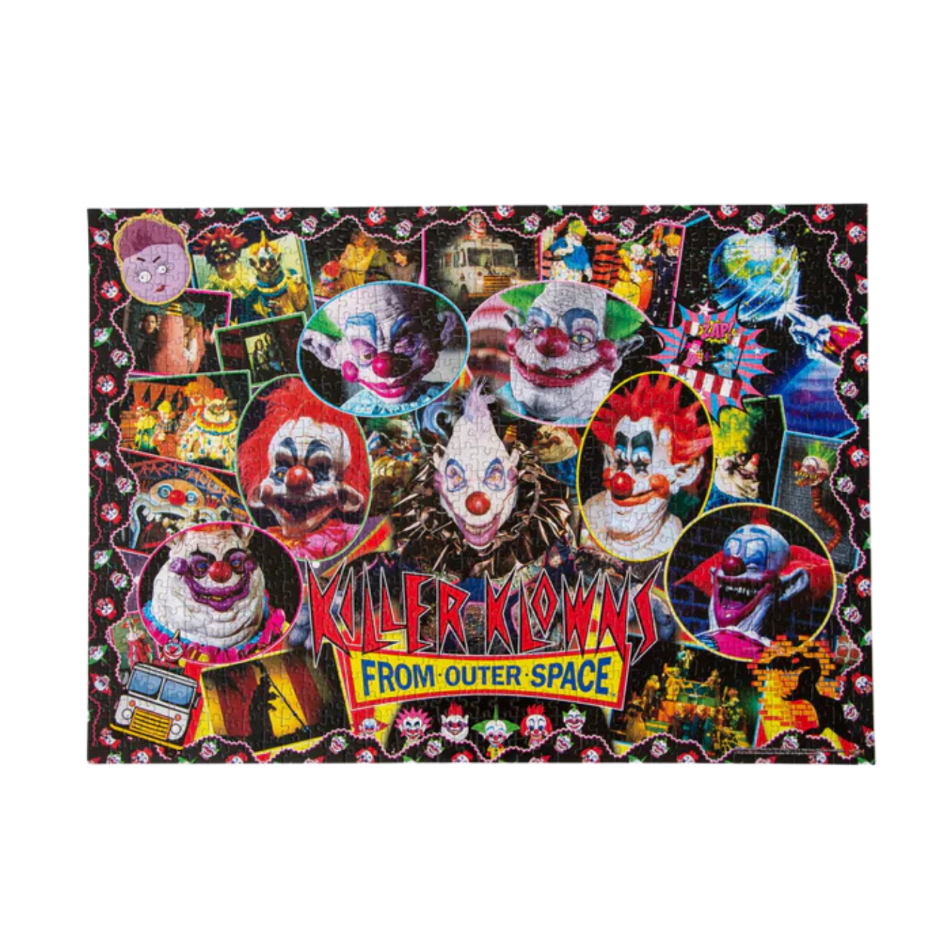 Killer Klowns From Outer Space Kollage B 1000-Piece Jigsaw Puzzle | 28 x 20 Inches