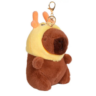 Capybara Plush Keychain DRAGON HAT