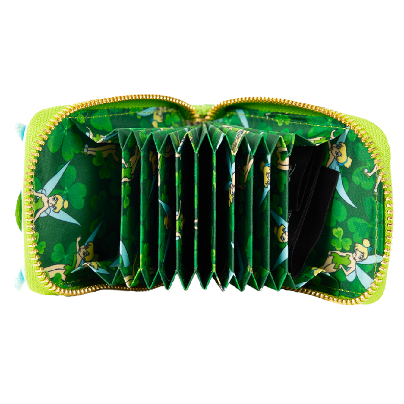 Loungefly Tinkerbell Four Leaf Clover Accordion Cardholder