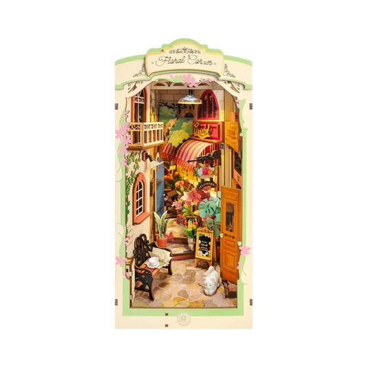 Rolife Floral Corner DIY Book Nook Shelf Insert Kit