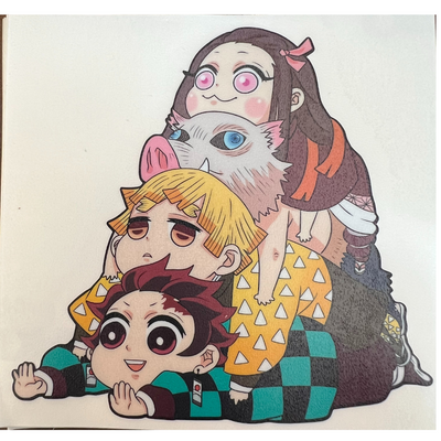 Demon Slayer Chibi Window Cling Sticker