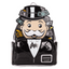 Loungefly Monopoly 90th Anniversary Pennybags Glitter Cosplay Mini Backpack