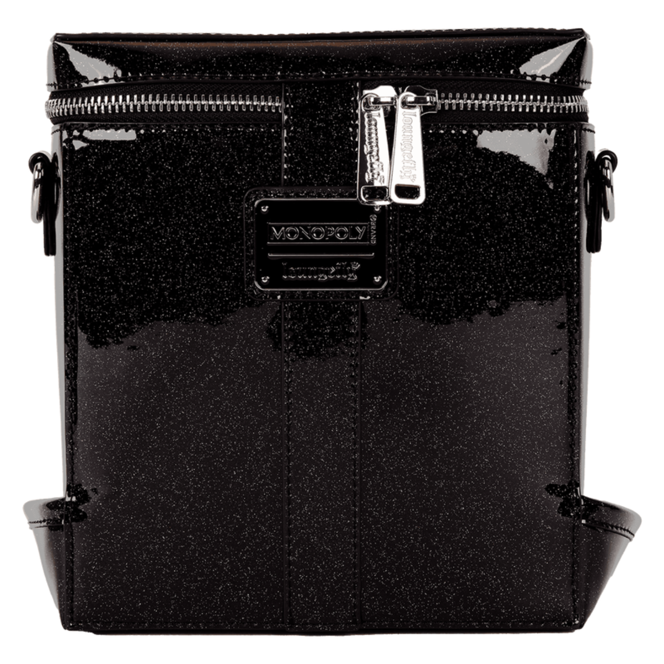 Loungefly Monopoly 90th Anniversary Top Hat Glitter Figural Crossbody Bag