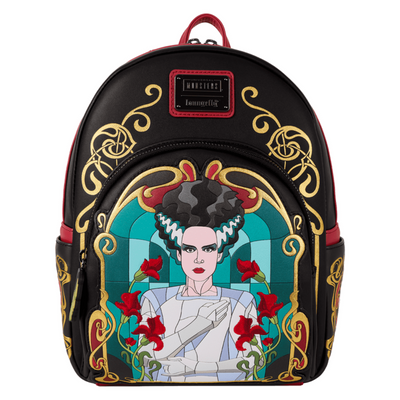Loungefly Universal Monsters The Bride Of Frankenstein Stained Glass Mini Backpack