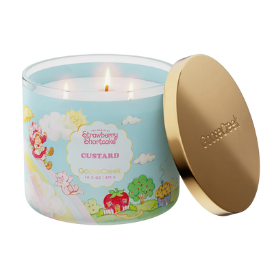 CUSTARD 3-WICK STRAWBERRY SHORTCAKE CANDLE