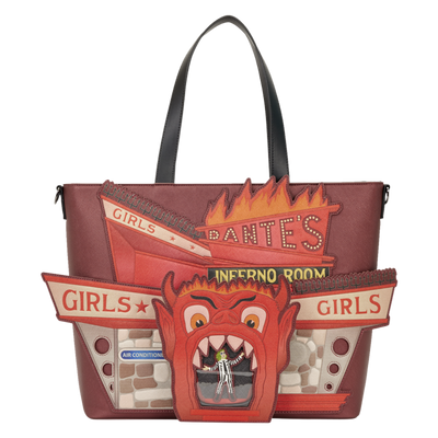 Beetlejuice Dante's Inferno Room Tote Crossbody Bag with Coin Bag