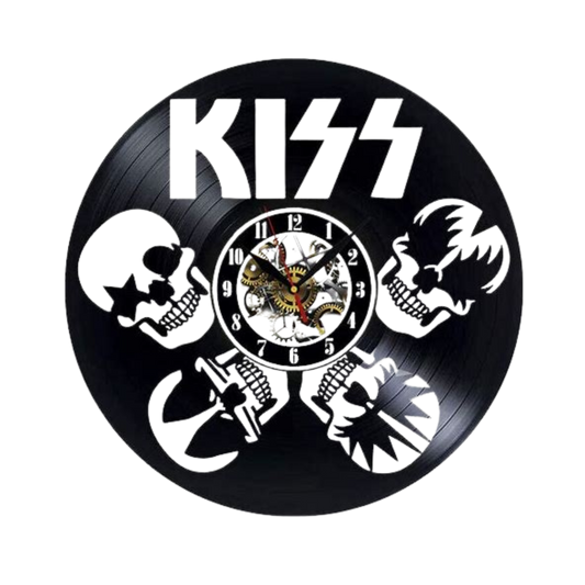 Kiss Rock Vinyl Wall Clock