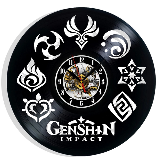 Genshin Impact Vinyl Wall Clock