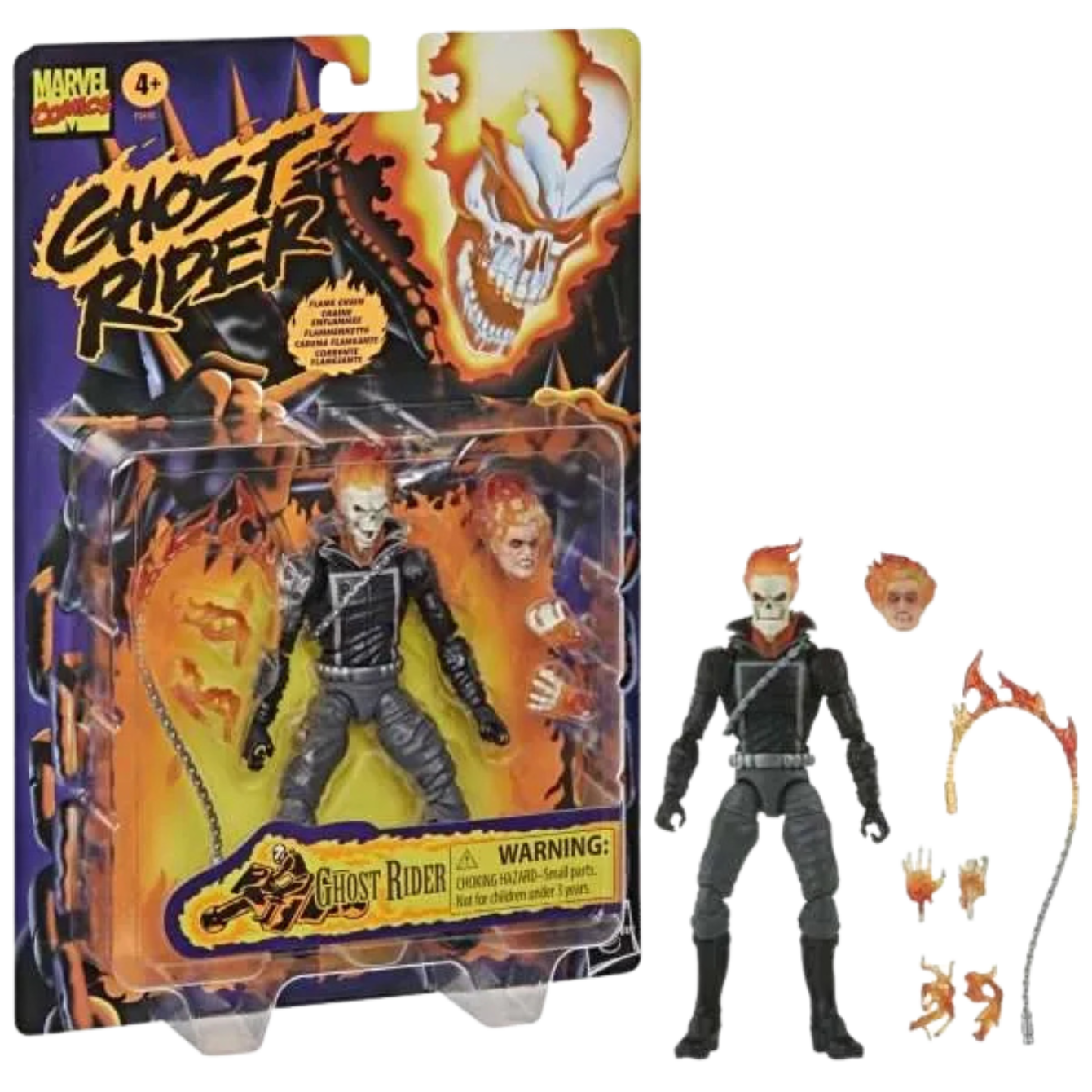 Marvel Legends Series Ghost Rider, Retro card 6-inch Action Figure