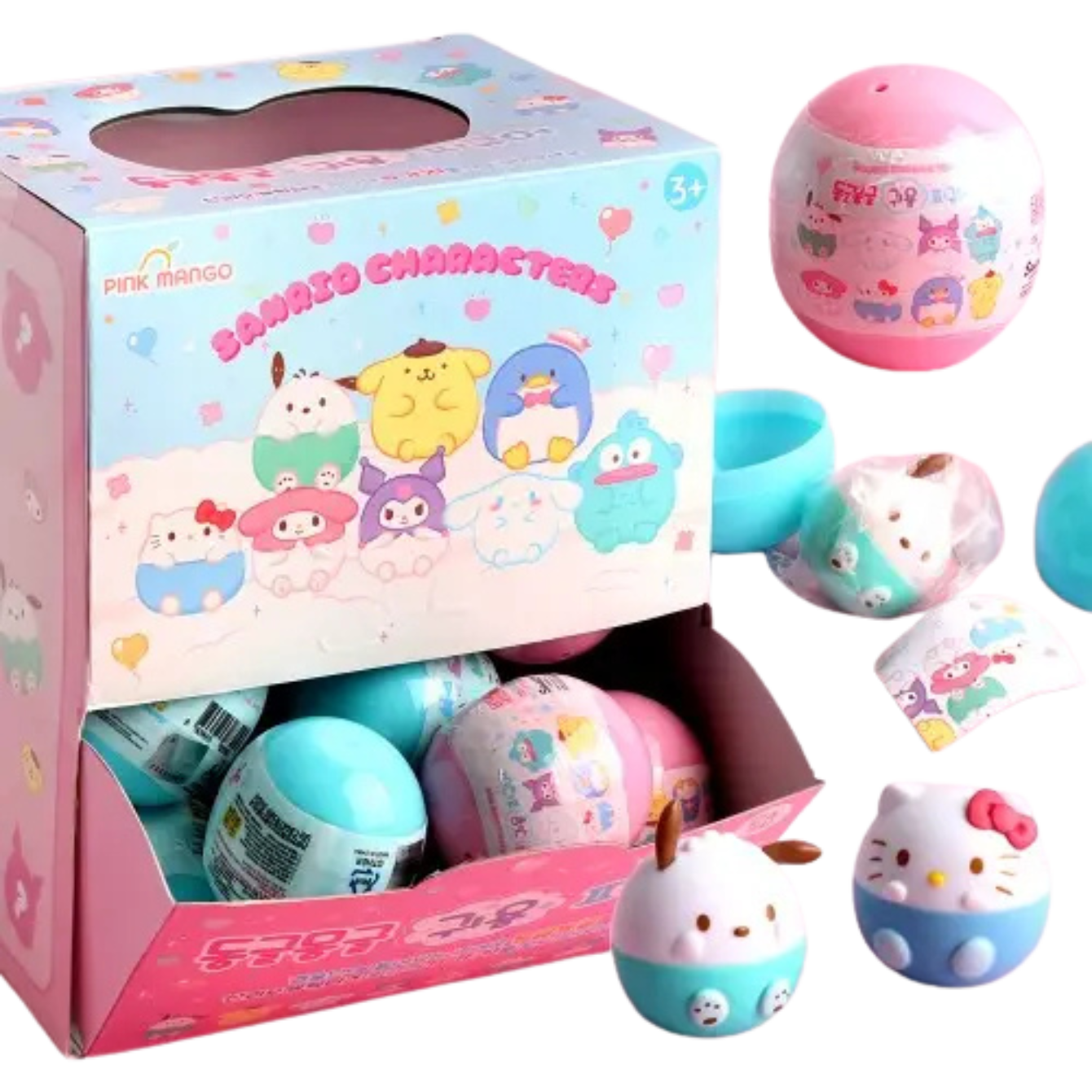 Sario Characters Adorable Round Figure Blind Capsule Set
