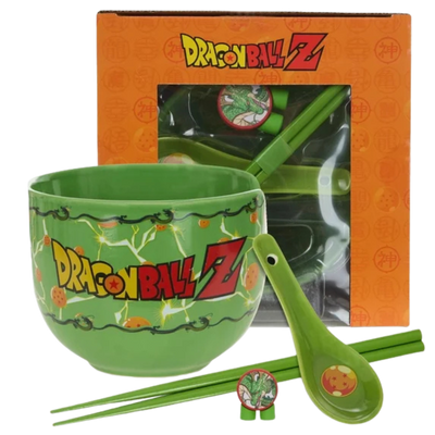 Culture Fly Dragon Ball Z Ramen Bowl Set with Chopsticks and Spoon