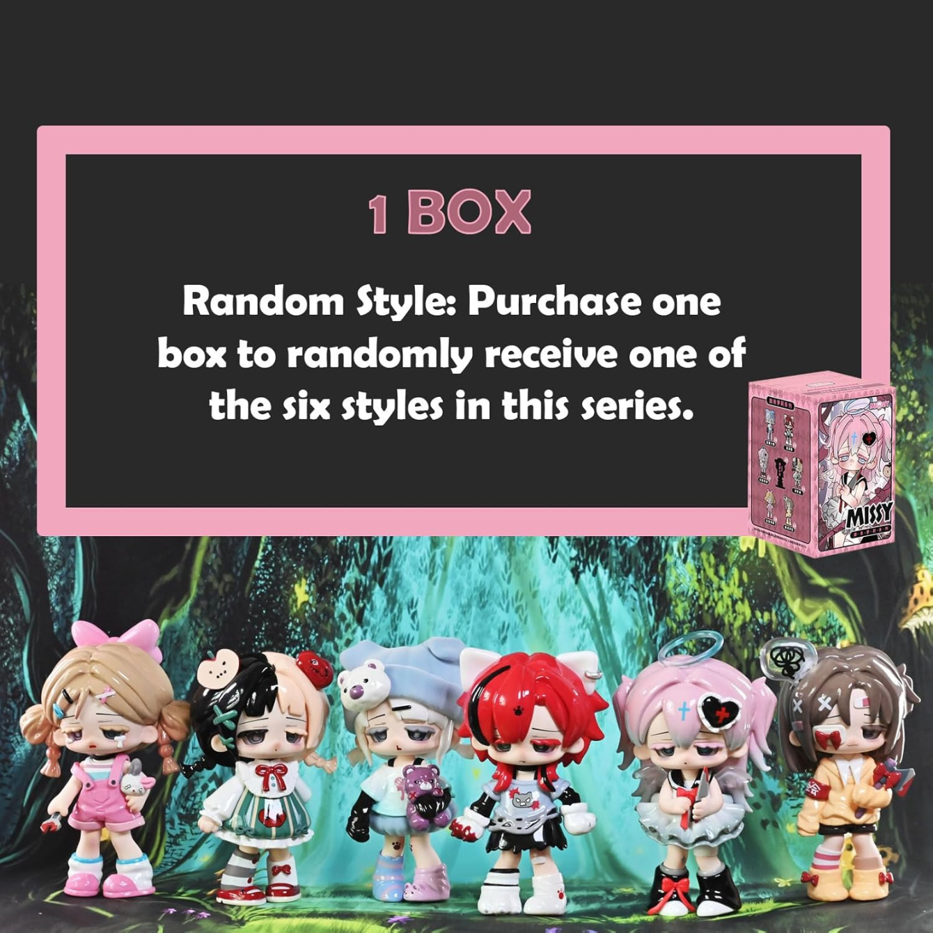 CALEMBOU Anime Blind Box Figure, Cute Missy Series Mystery Box Figure, Home Decoration Collectible PVC Figurine